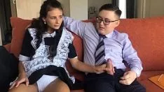 Play She fucks with a boy who chops wood